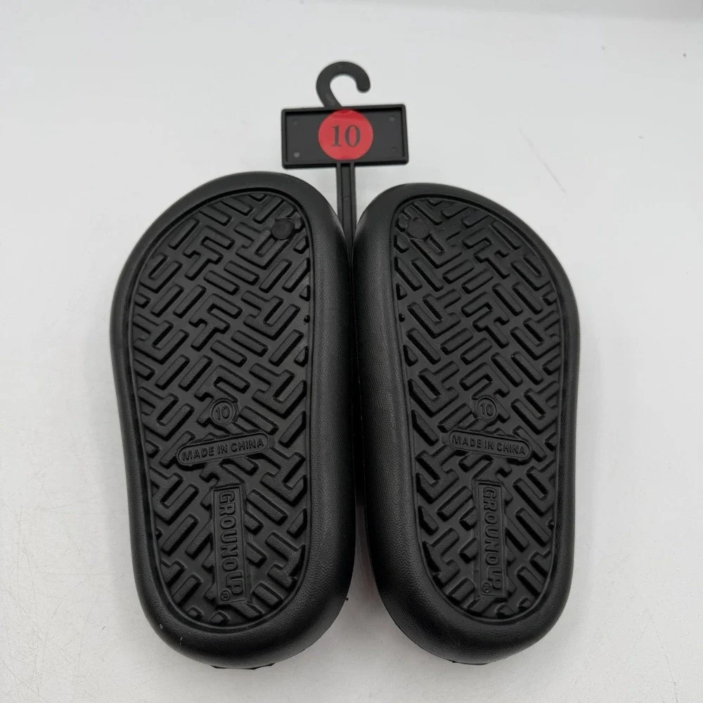 Super Mario‎ Bros Slides Boys Size 10 Red/Black Ground Up Nintendo Kids Sandals